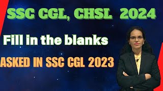 Fill in the blanks asked in SSC CGL 2023 sscchsl ssccgl sscmts sscpo bankpo sscchsl [upl. by Asilav226]