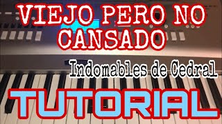 Viejo Pero No Cansado  Indomables de Cedral Melodia Tutorial en Teclado [upl. by Susej475]