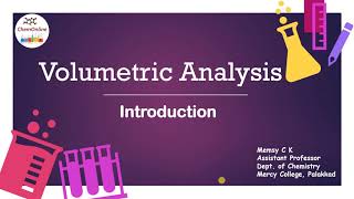 VolumetricAnalysis Volumetric Analysis 1  introduction [upl. by Sarette]