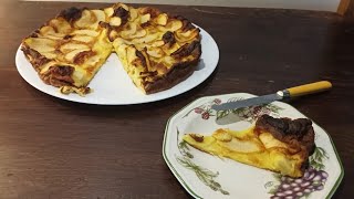 Lets cook in French 🍎🥧French cake recipe from Auvergne quotla Flognardequot [upl. by Macdougall]