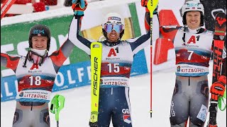 FIS Alpine Ski World Cup  Mens Slalom Run 2  Kitzbühel AUT  2022 [upl. by Klinger255]