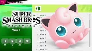 Jigglypuff Voices  Super Smash Bros Ultimate [upl. by Leuams431]