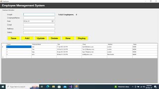 Employee Management System Using CNet [upl. by Opportina422]