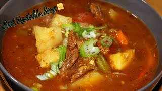 Vegetable Beef Soup Recipe  Vegetable Soup  HINDIURDU  Easy amp Tasty Recipe  HCF [upl. by Aicila708]