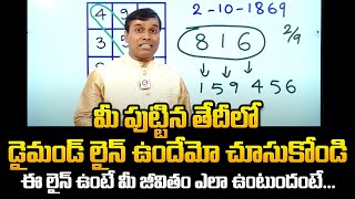 డైమండ్ లైన్ ఉంటే మీ జీవితం ఎలా మారుతుంది  Diamond Line of Wealth and Luck  Lucky Numbers [upl. by Drislane]