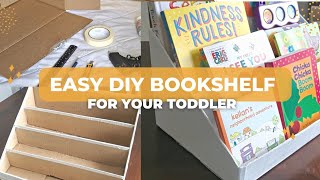 Montessori Style Bookshelf  Simple amp Easy DIY Toddler Bookshelf [upl. by Sydalg]