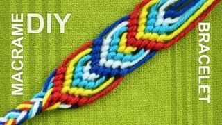 How to Macrame Leaves  Friendship bracelet  nice on both sides [upl. by Neesay]