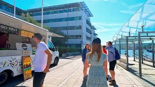 Gothenburg Sweden walk around the Lindholmspiren on a summer day 4k [upl. by Ode]