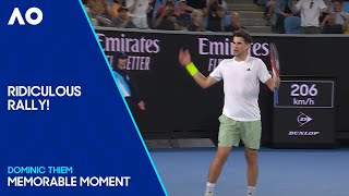 Dominic Thiem Wins JawDropping Point  Australian Open 2024 [upl. by Casimire]