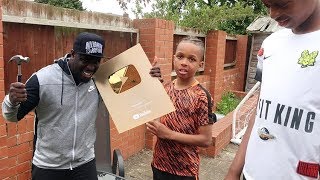 DESTROYING KIDS GOLD PLAY BUTTON PRANK [upl. by Erual]