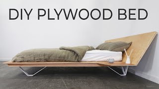 DIY Plywood Bed  Requires just 4 basic power tools [upl. by Anairb]