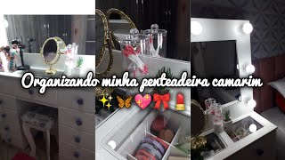 Organizando minha penteadeira camarim do mercado livre ✨🎀💖💄 penteadeiracamarim penteadeira [upl. by Eedna268]