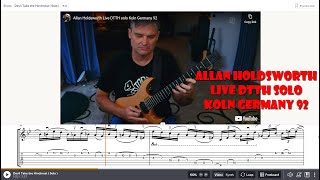 Allan Holdsworth Transcription of Live DTTH solo [upl. by Letty]