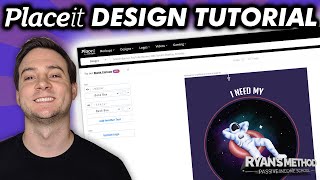 PlaceIt TShirt Design Tutorial CREATE AWESOME DESIGNS IN MINUTES⏰ [upl. by Aicercal]