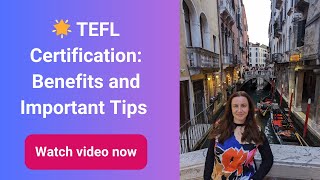 TEFL Certificate  TEFL Certification TEFL Certification Requirements Explained [upl. by Lesoj]