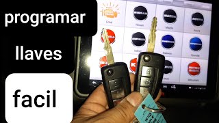 pasos para programar una llave con chip 2016 nissan rogue con autel maxysis elite  key programming [upl. by Rosabel]