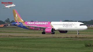 Planespotting Memmingen Airport Wizz Air HALGI quotTeam Hungary Liveryquot  21092024 [upl. by Yatnoj]