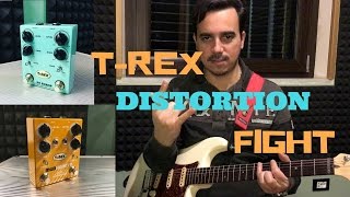 TREX distortion pedal Dr SWAMP vs MUDHONEY II on Fender Strat [upl. by Nwadahs886]