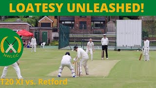 LOATESY UNLEASHED  Cricket highlights w commentary  NWLCC T20 v Retford T20 [upl. by Nylzor]