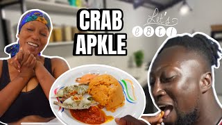 Let us cook one of Voltarians festive dishes with my mother in law  Crab Akple [upl. by Nanerb]