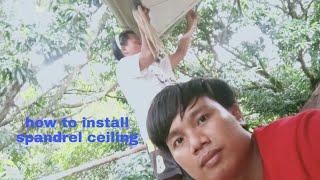 DAY2  PAG INSTALL SPANDREL NG OUTSIDE CEILING  ROOFING DESIGN [upl. by Leynwad]