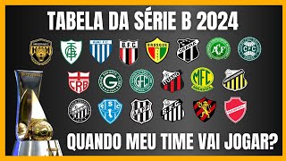 SÉRIE B 2024  Saiu a TABELA  Veja contra quem seu time vai jogar [upl. by Auop]