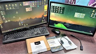 Connect Two Monitors To One PC  DisplayPort to HDMI  DP to HDMI [upl. by Cutlerr]