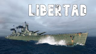 World of WarShips Libertad  3 Kills 296K Damage [upl. by Eivad]