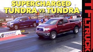 Drag Race How Fast is a Supercharged Toyota Tundra [upl. by Lladnek]