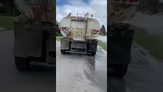 Flusher truck watering grass [upl. by Vins]