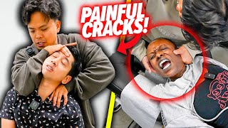 THE MOST PAINFUL BACK CRACKS COMPILATION 😱  Chiropractic Adjustment Shorts Dr Tubio [upl. by Ellak896]