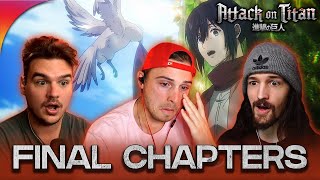 Attack On Titan  THE FINAL EPISODE REACTION quotThe Final Chapters Part 1 amp 2quot SUPER CUT [upl. by Hoashis238]