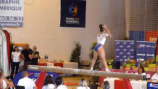 Devillard Coline poutre FRA Sainté Gym Cup 2018 [upl. by Maze]