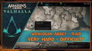 Wenlocan Abbey  Raid  AC Valhalla  Very Hard  Difficulty  RTX 2070 [upl. by Catherin]