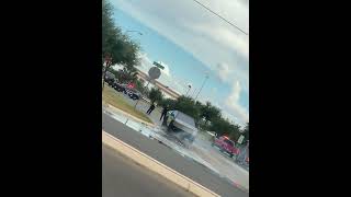 Smoke Pours From Cybertruck After It Crashes Into Fire Hydrant [upl. by Ragland]