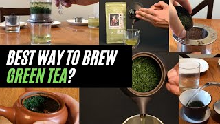 Whats The Best Way to Brew Japanese Green Tea Strainer Gravity Brewer Gaiwan vs Kyusu [upl. by Jemima]