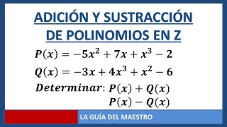 Adicion y sustraccion de polinomios en Z [upl. by Vijar]