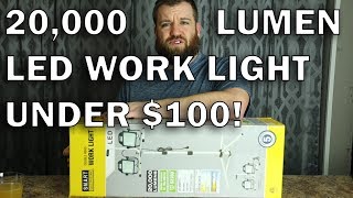 Smart Electrician 20000 Lumen Work Light Unboxing and Review [upl. by Ahsekat766]