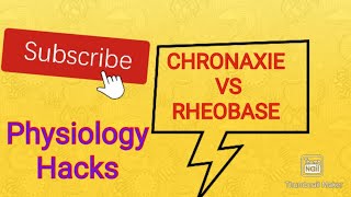 chronaxie vs Rheobase [upl. by Adama]