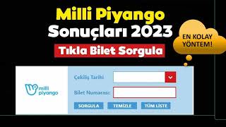 MİLLİ PİYANGO SONUÇLARINI SORGULA 2 DAKİKADA ÖĞREN [upl. by Hajar214]