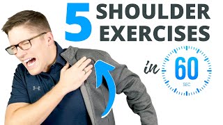 5 Shoulder Pain Relief Exercises in 60 seconds [upl. by Llennej57]