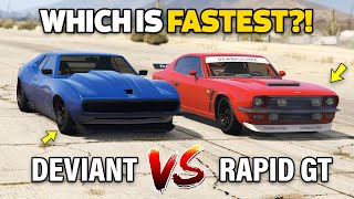 GTA 5 ONLINE  DEVIANT VS RAPID GT CLASSIC WHICH IS FASTEST [upl. by Enyrehtak]