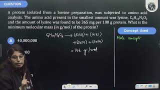 A protein isolated from a bovine preparation was subjected to amino acid analysis The amino ac [upl. by Ladnor]