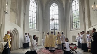 Pontifical mass in Ystad Sweden on the feast day of St Brigid [upl. by Arihaj205]