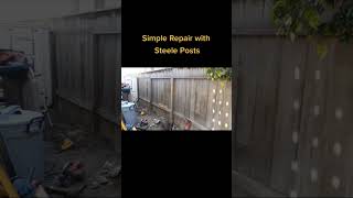 Fence Post Repair Before and After [upl. by Landis]