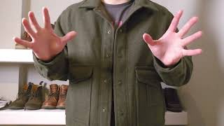 Warmest 24oz Wool jacket Filson Mackinaw Wool Work Jacket Unboxing [upl. by Revilo]