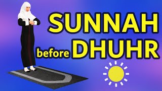 How to pray Sunnah before Dhuhr for woman beginners  with Subtitle [upl. by Sidwell]