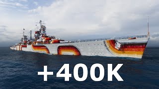 World of WarShips Libertad  3 Kills 402K Damage [upl. by Adnah]