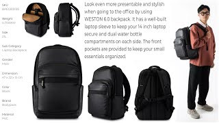 NEW BODYPACK WESTON 60 LAPTOP 15quot BACKPACK 21L BLACK  920002117  TAS LAPTOP BODYPACK JULI 2023 [upl. by Catlin527]