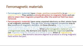 Difference between Diamagnetic Paramagnetic and Ferromagnetic Materials [upl. by Embry]